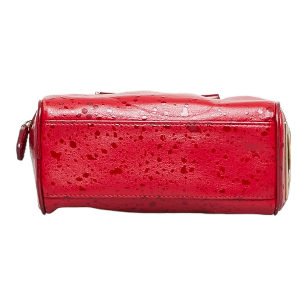 ディオール ミニ ハンドバッグ BM0031 レッド レザー エナメル レディース Dior 【中古】