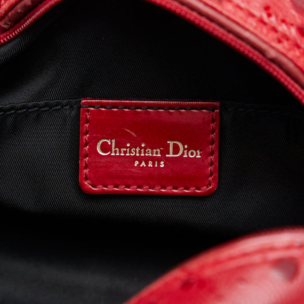 ディオール ミニ ハンドバッグ BM0031 レッド レザー エナメル レディース Dior 【中古】