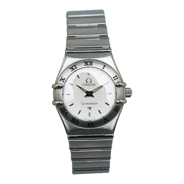 オメガ コンステレーション 腕時計 クオーツ ホワイト文字盤 ステンレススチール レディース OMEGA 【中古】