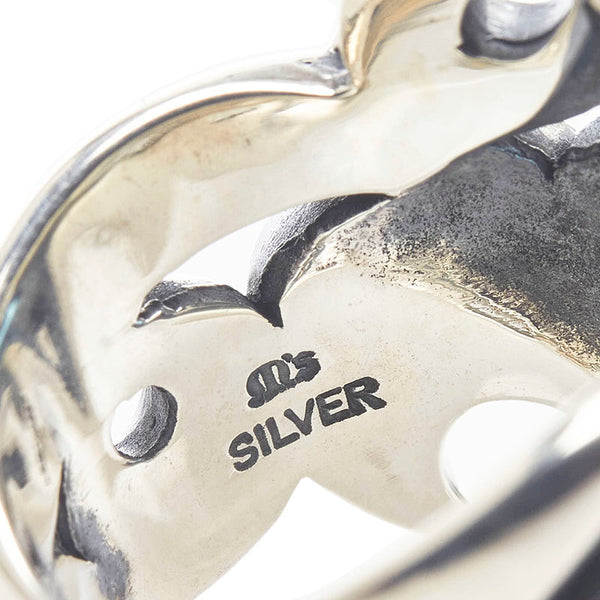 SV925 シルバー ブルートパーズ エムズコレクション リング 指輪 レディース 9.5号 【中古】