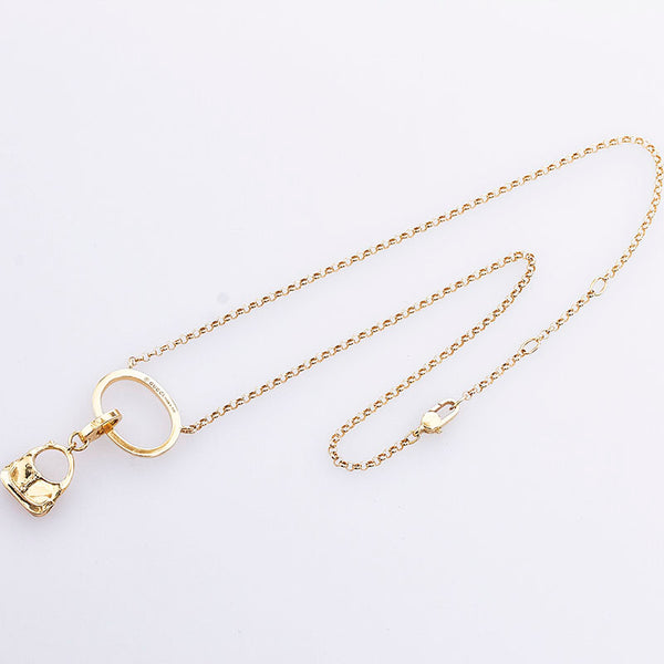 グッチ ジャッキー バッグチャーム ネックレス ゴールド K18YG イエローゴールド レディース GUCCI 【中古】