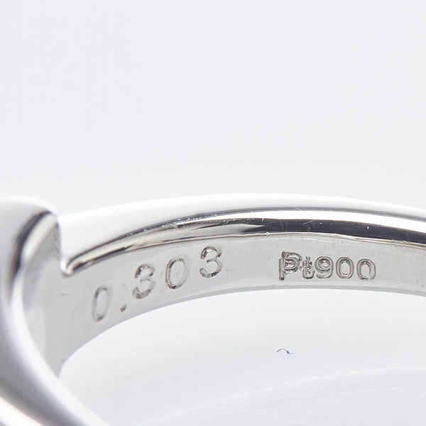 Pt900 プラチナ ダイヤ0.303ct ダイヤ0.18ct リング 指輪 レディース 10号 【中古】