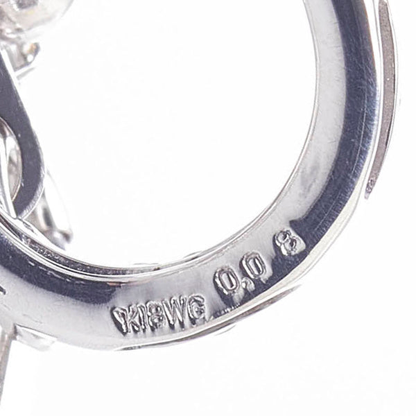 ノーブランド K18WG ホワイトゴールド ダイヤ0.08ct 馬蹄 ペンダント ネックレス レディース no brand 【中古】