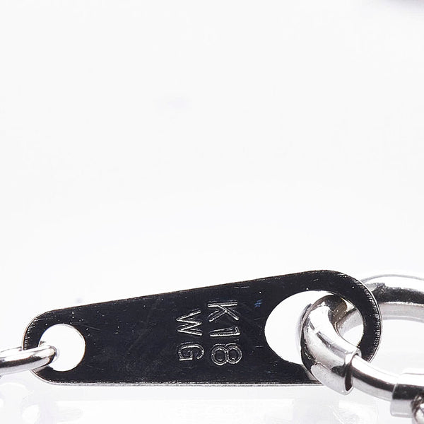 ノーブランド K18WG ホワイトゴールド ダイヤ0.08ct 馬蹄 ペンダント ネックレス レディース no brand 【中古】