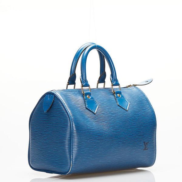 ルイ ヴィトン エピ スピーディ25 ハンドバッグ ミニボストン M43015 トレドブルー レザー レディース LOUIS VUITTON 【中古】