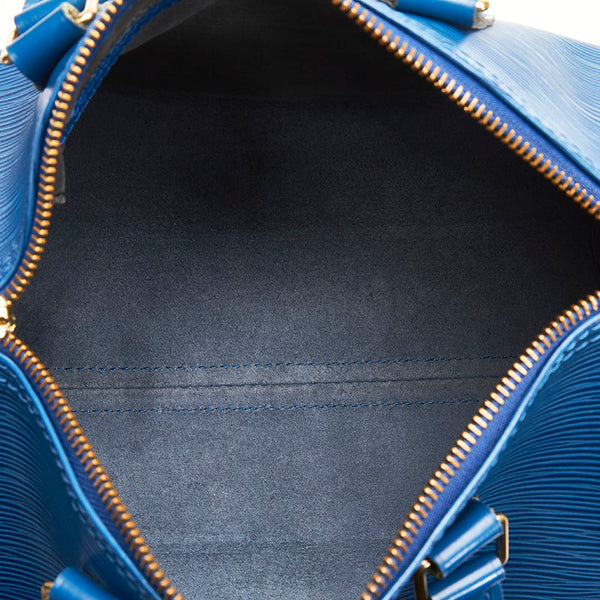 ルイ ヴィトン エピ スピーディ25 ハンドバッグ ミニボストン M43015 トレドブルー レザー レディース LOUIS VUITTON 【中古】