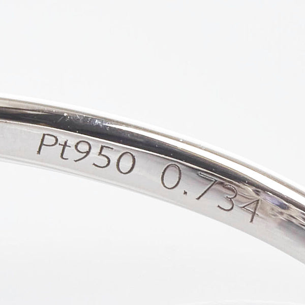 Pt950 プラチナ タンザナイト0.734ct ダイヤ0.28ct リング 指輪 レディース 11.5号 【中古】