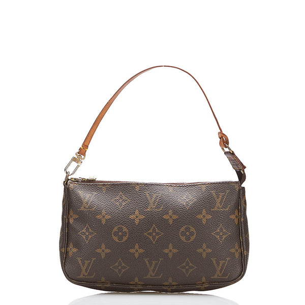 ルイ ヴィトン モノグラム ポシェット アクセソワール アクセサリーポーチ M51980 ブラウン PVC レザー レディース LOUIS VUITTON 【中古】