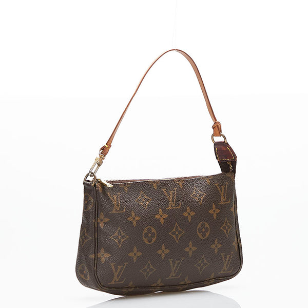 ルイ ヴィトン モノグラム ポシェット アクセソワール アクセサリーポーチ M51980 ブラウン PVC レザー レディース LOUIS VUITTON 【中古】