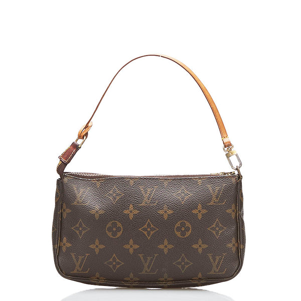 ルイ ヴィトン モノグラム ポシェット アクセソワール アクセサリーポーチ M51980 ブラウン PVC レザー レディース LOUIS VUITTON 【中古】