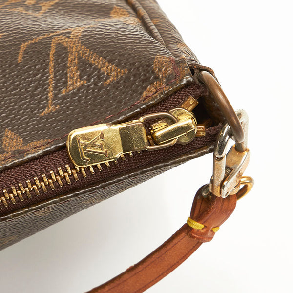 ルイ ヴィトン モノグラム ポシェット アクセソワール アクセサリーポーチ M51980 ブラウン PVC レザー レディース LOUIS VUITTON 【中古】