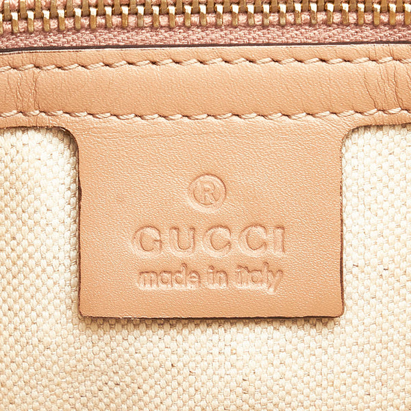 グッチ GGキャンバス ハンドバッグ ショルダーバッグ 2WAY 269894 ベージュ ピンク キャンバス レザー レディース GUCCI 【中古】
