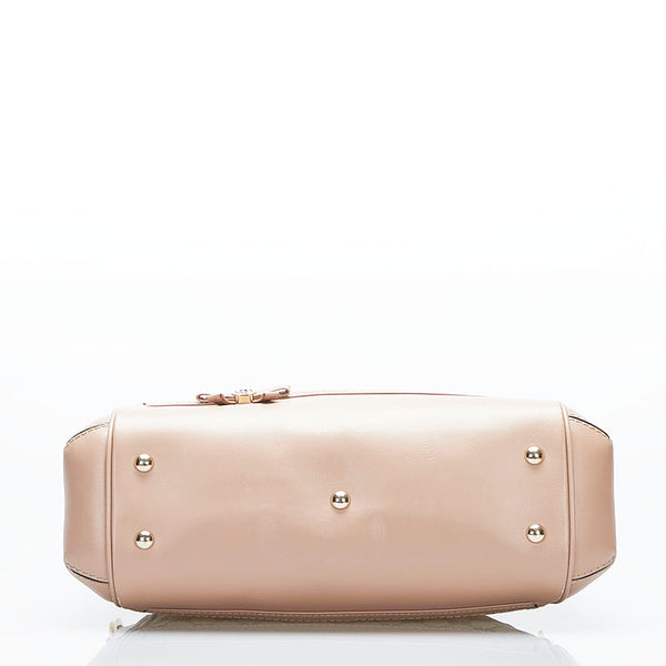 グッチ GGキャンバス ハンドバッグ ショルダーバッグ 2WAY 269894 ベージュ ピンク キャンバス レザー レディース GUCCI 【中古】