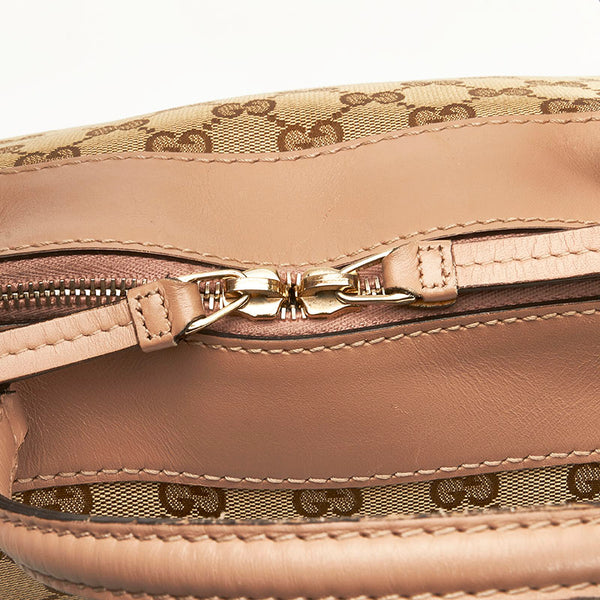 グッチ GGキャンバス ハンドバッグ ショルダーバッグ 2WAY 269894 ベージュ ピンク キャンバス レザー レディース GUCCI 【中古】