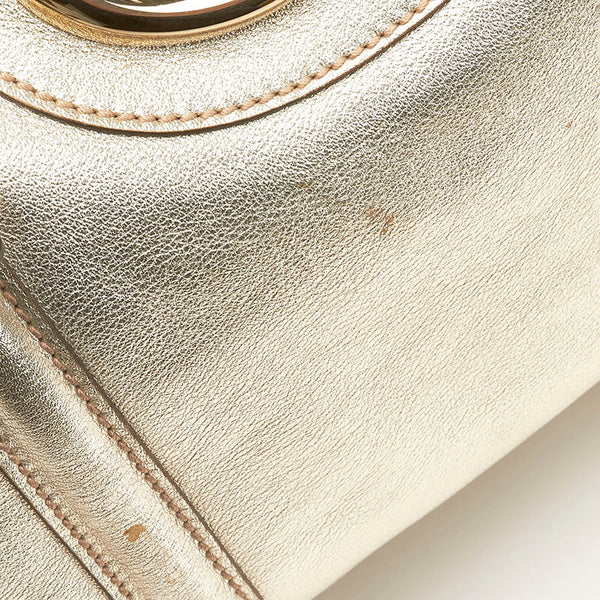 グッチ ソーホー インターロッキングG ハンドバッグ ボストンバッグ 170010 ゴールド レザー レディース GUCCI 【中古】