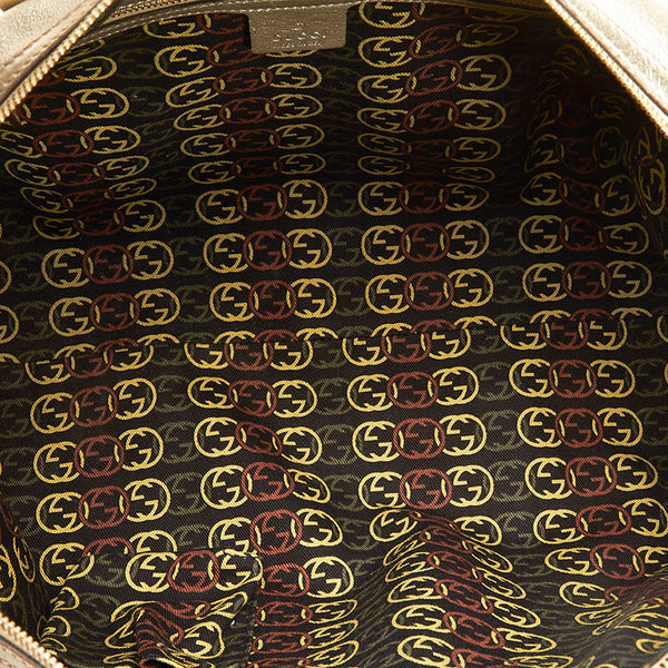 グッチ ソーホー インターロッキングG ハンドバッグ ボストンバッグ 170010 ゴールド レザー レディース GUCCI 【中古】