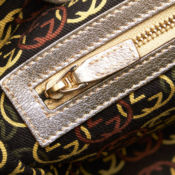 グッチ ソーホー インターロッキングG ハンドバッグ ボストンバッグ 170010 ゴールド レザー レディース GUCCI 【中古】