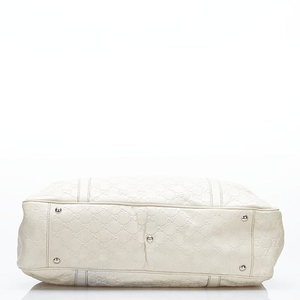 グッチ グッチシマ GGツインズ ハンドバッグ トートバッグ 232956 ベージュ ホワイト レザー レディース GUCCI 【中古】