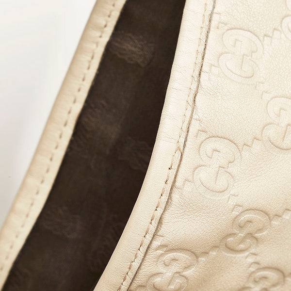 グッチ グッチシマ GGツインズ ハンドバッグ トートバッグ 232956 ベージュ ホワイト レザー レディース GUCCI 【中古】