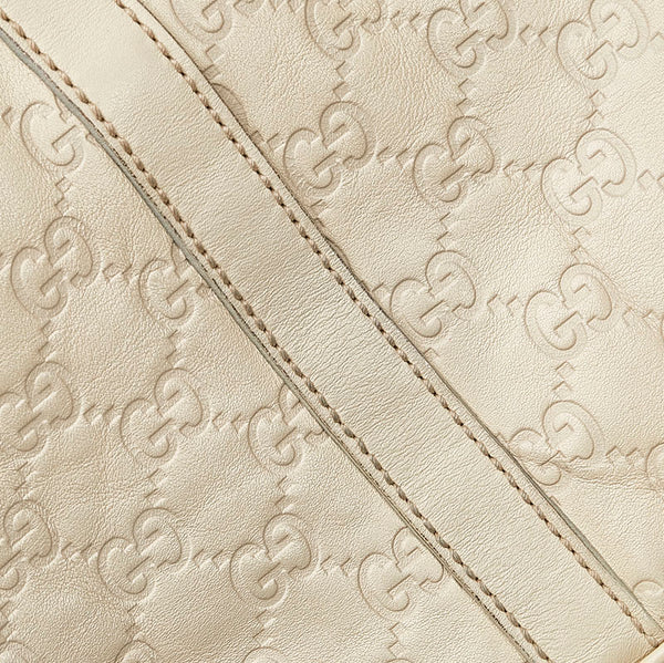 グッチ グッチシマ GGツインズ ハンドバッグ トートバッグ 232956 ベージュ ホワイト レザー レディース GUCCI 【中古】
