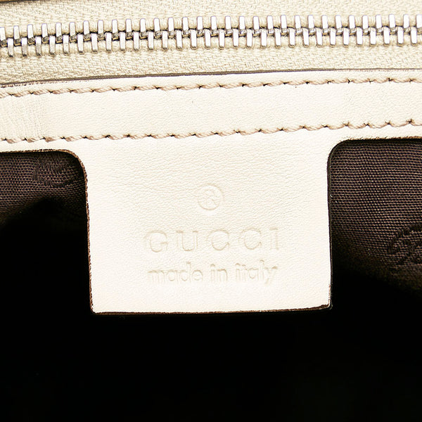 グッチ グッチシマ GGツインズ ハンドバッグ トートバッグ 232956 ベージュ ホワイト レザー レディース GUCCI 【中古】