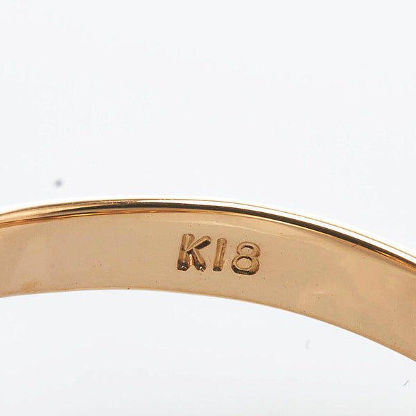 K18YG イエローゴールド ルビー0.21ct ダイヤ0.07ct リング 指輪 レディース 12号 【中古】