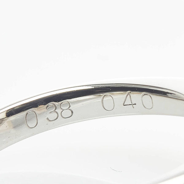Pt900 プラチナ ダイヤ0.38ct ダイヤ0.40ct フラワー リング 指輪 レディース 9号 【中古】