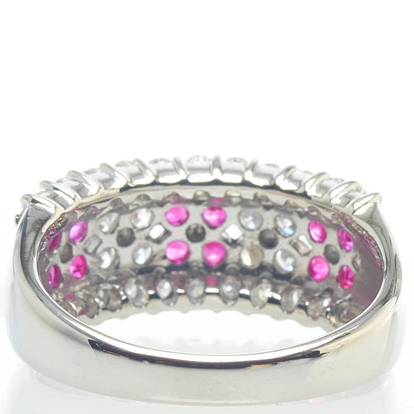 ノーブランド Pt900 プラチナ ルビー0.45ct ダイヤ0.74ct リング 指輪 レディース no brand 10.5号 【中古】