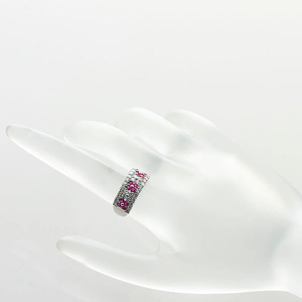 ノーブランド Pt900 プラチナ ルビー0.45ct ダイヤ0.74ct リング 指輪 レディース no brand 10.5号 【中古】