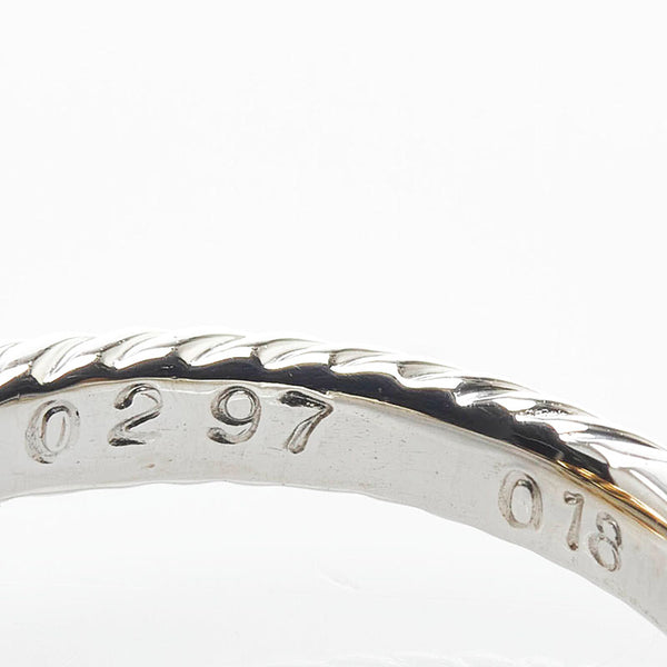 Pt900 プラチナ K18YG イエローゴールド コンビ ダイヤ0.297ct ダイヤ0.18ct リング 指輪 レディース 6.5号 【中古】