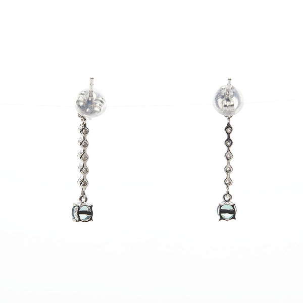 Pt900 プラチナ アレキサンドライト0.35ct ダイヤ0.26ct ピアス レディース 【中古】