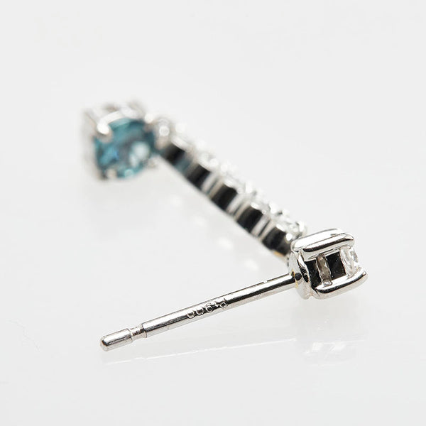 Pt900 プラチナ アレキサンドライト0.35ct ダイヤ0.26ct ピアス レディース 【中古】