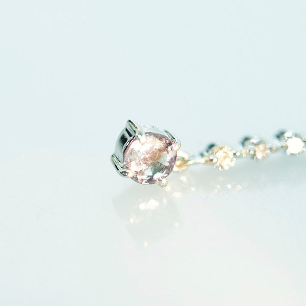Pt900 プラチナ アレキサンドライト0.35ct ダイヤ0.26ct ピアス レディース 【中古】