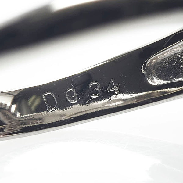 Pt900 プラチナ 黒蝶真珠10mm ダイヤ0.34ct リング 指輪 レディース 12号 【中古】