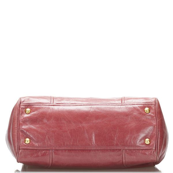 ミュウミュウ ハンドバッグ ショルダーバッグ 2WAY RN1127 ピンク レザー レディース MIUMIU 【中古】
