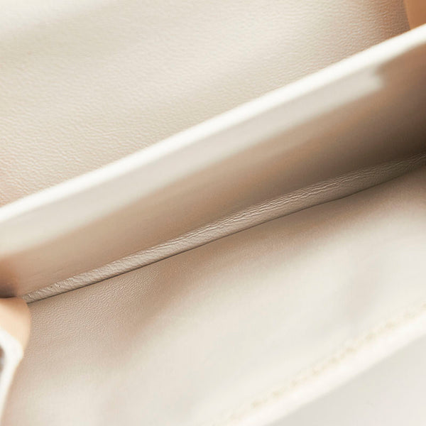 コーチ シグネチャー 二つ折り財布 ベージュ ホワイト キャンバス レザー レディース COACH 【中古】