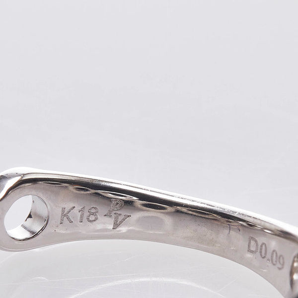 ポンテヴェキオ K18WG ホワイトゴールド ダイヤ0.09ct リング 指輪 レディース Ponte Vecchio 7.5号 【中古】