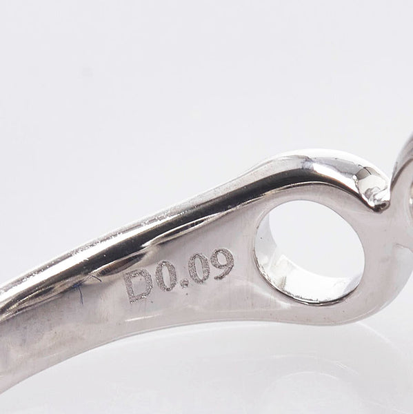 ポンテヴェキオ K18WG ホワイトゴールド ダイヤ0.09ct リング 指輪 レディース Ponte Vecchio 7.5号 【中古】