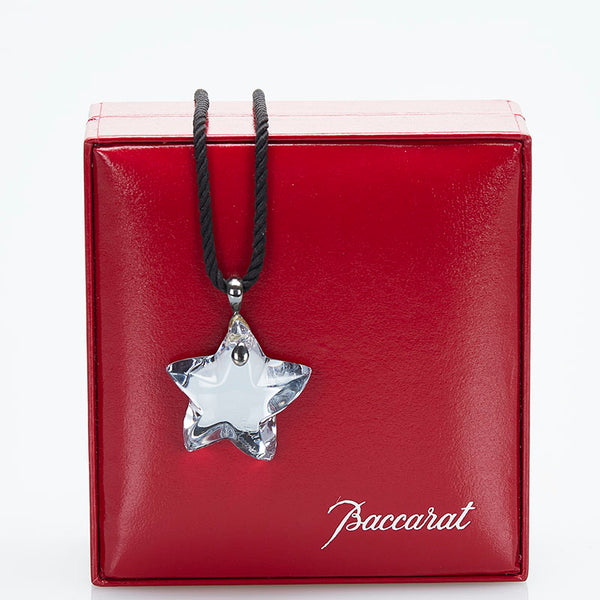 バカラ スター ネックレス ペンダン ブルー クリスタルガラス レディース Baccarat 【中古】