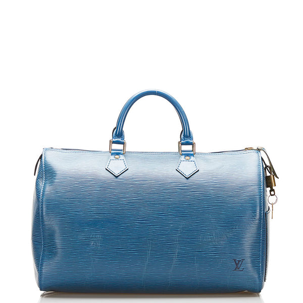 ルイ ヴィトン エピ スピーディ35 ボストンバッグ ハンドバッグ M42995 トレドブルー レザー レディース LOUIS VUITTON 【中古】