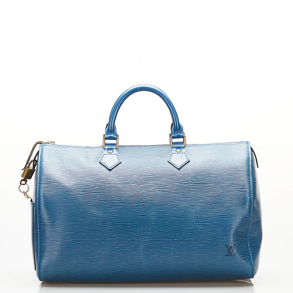 ルイ ヴィトン エピ スピーディ35 ボストンバッグ ハンドバッグ M42995 トレドブルー レザー レディース LOUIS VUITTON 【中古】