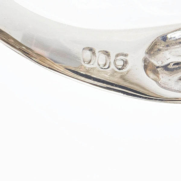 Pt900 プラチナ ダイヤ0.06ct 蛇 スネーク リング 指輪 レディース 11号 【中古】