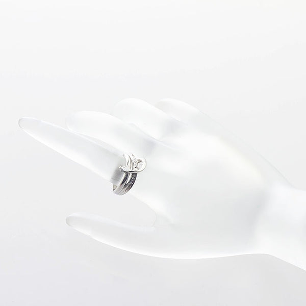 Pt900 プラチナ ダイヤ0.06ct 蛇 スネーク リング 指輪 レディース 11号 【中古】