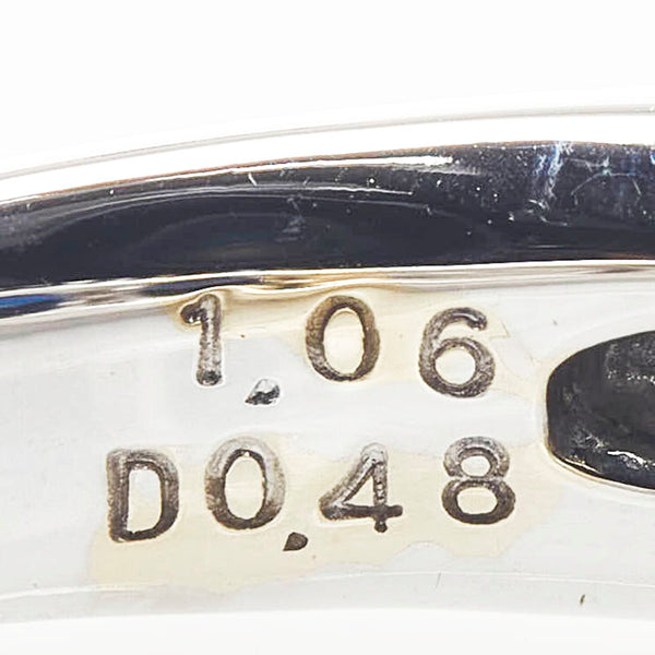 Pt900 プラチナ K18YG イエローゴールド コンビ ダイヤ0.50ct リング 指輪 レディース 10.5号 【中古】