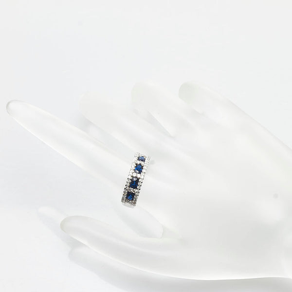 Pt900 プラチナ K18YG イエローゴールド コンビ ダイヤ0.50ct リング 指輪 レディース 10.5号 【中古】