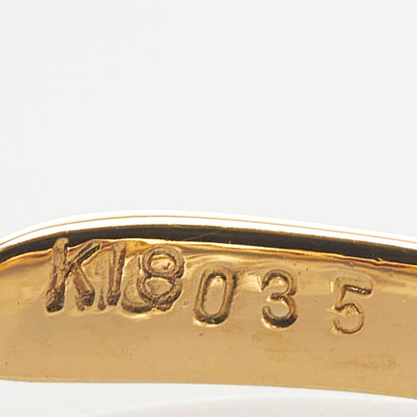 K18YG イエローゴールド ルビー0.35ct ダイヤ0.20ct リング 指輪 レディース 11.5号 【中古】