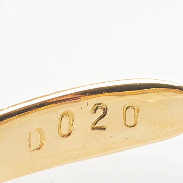 K18YG イエローゴールド ルビー0.35ct ダイヤ0.20ct リング 指輪 レディース 11.5号 【中古】