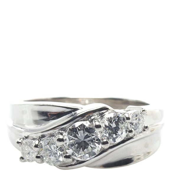 Pt900 プラチナ ダイヤ1.00ct リング 指輪 レディース 13号 【中古】