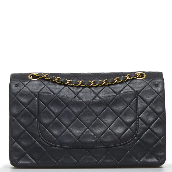 シャネル マトラッセ ココマーク ダブルフラップ チェーン ショルダーバッグ ブラック ゴールド レザー レディース CHANEL 【中古】