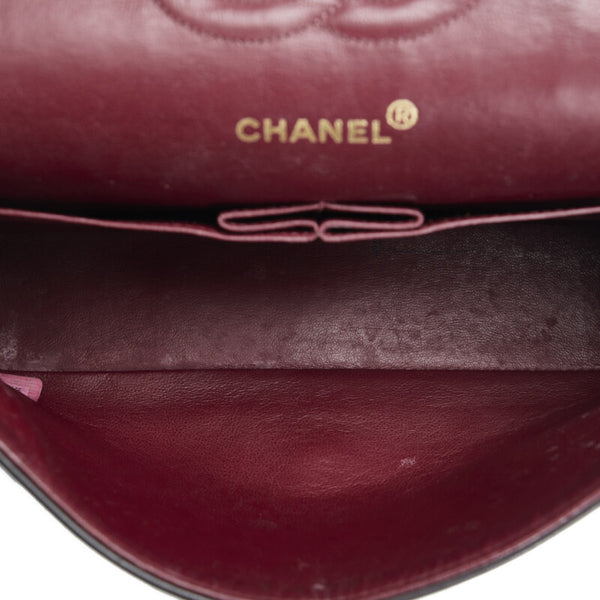 シャネル マトラッセ ココマーク ダブルフラップ チェーン ショルダーバッグ ブラック ゴールド レザー レディース CHANEL 【中古】